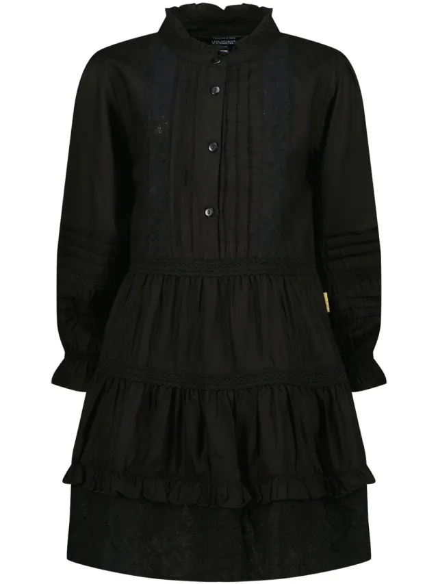 Vingino Pavina Meisjes Jurk - Deep Black