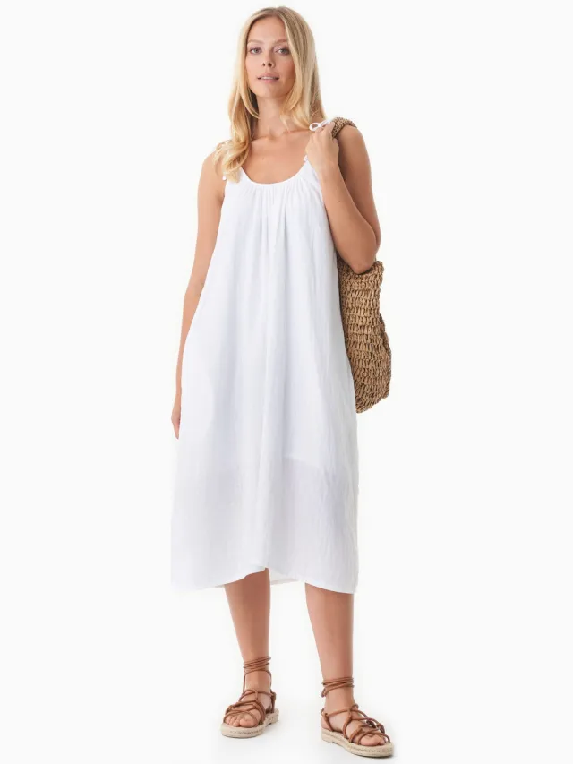 ORGANICATION dames vegan Jurk Muslin Wit