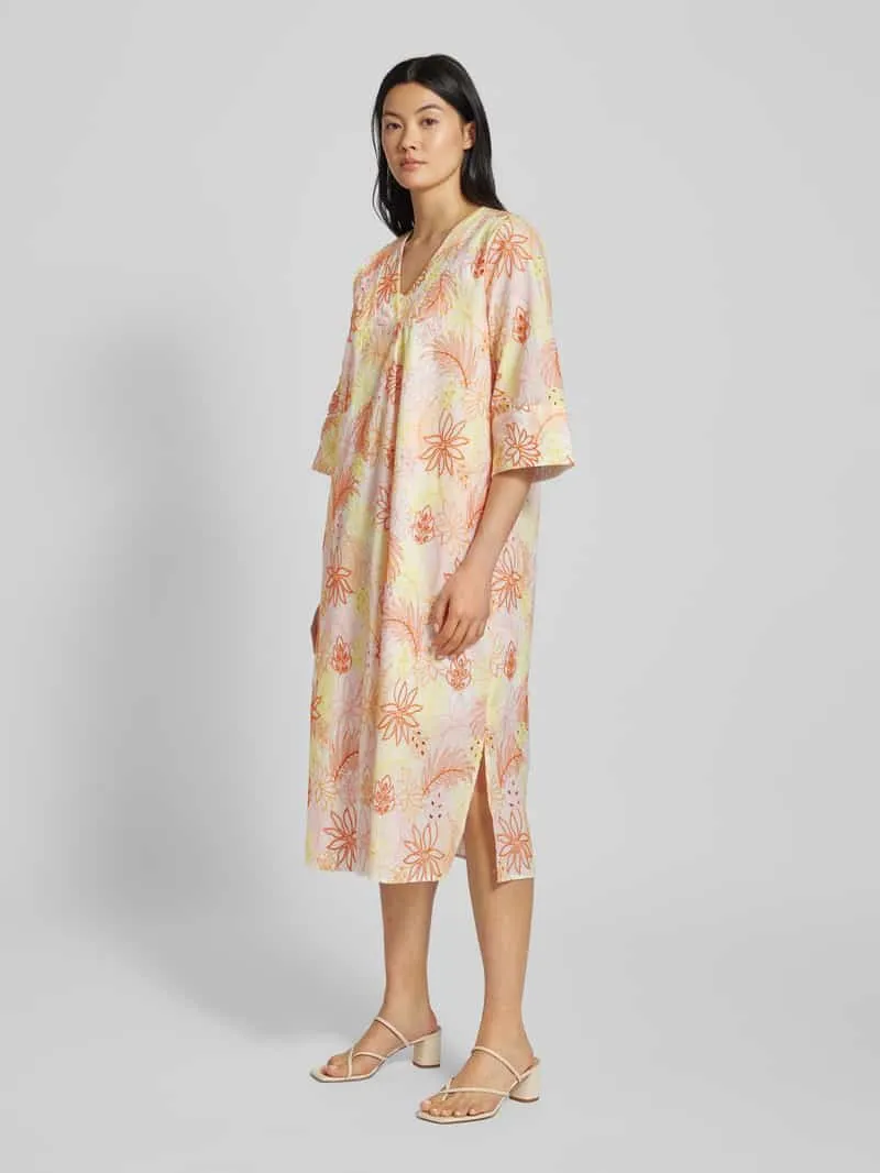 Smith and Soul Midi-jurk met V-hals roze, foto 4