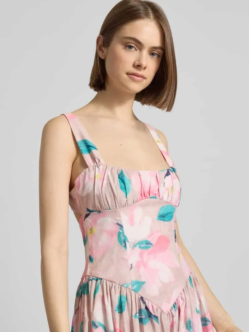 bardot Midi-jurk in all-over look model 'CARTIA' rosé, foto 4