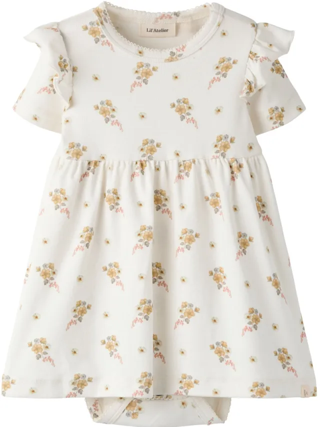 Lil' Atelier Baby Jurk regular fit coconut milk