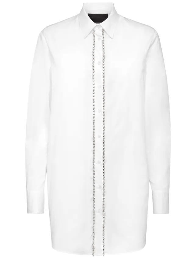 Philipp Plein Overhemdjurk wit, foto 2