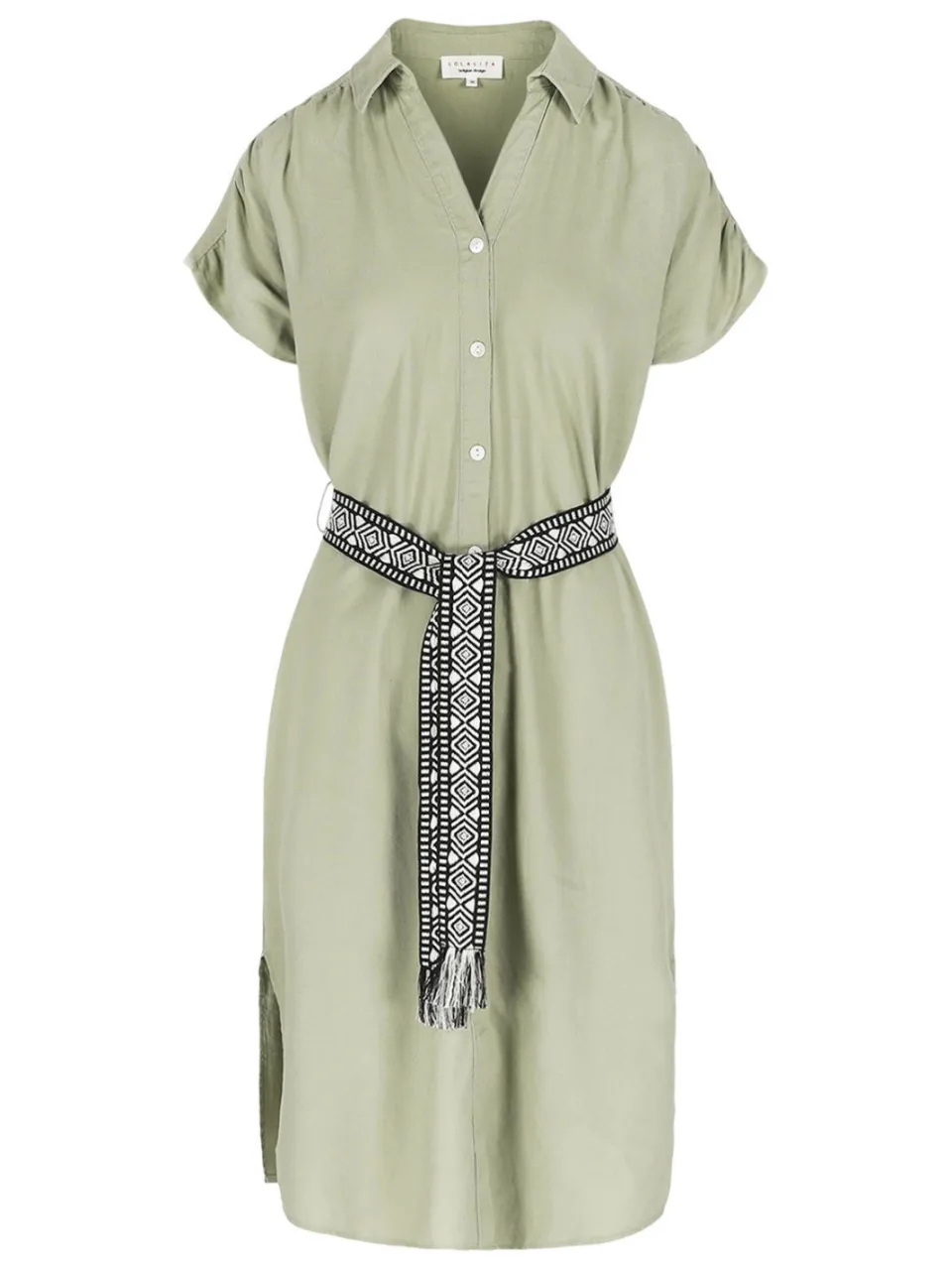 LOLALIZA blousejurk groen, foto 3