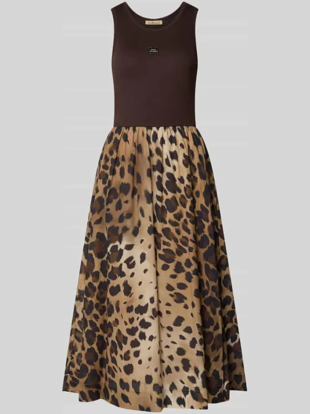 Smith and Soul midi-jurk met steekzakken middenbruin, foto 2