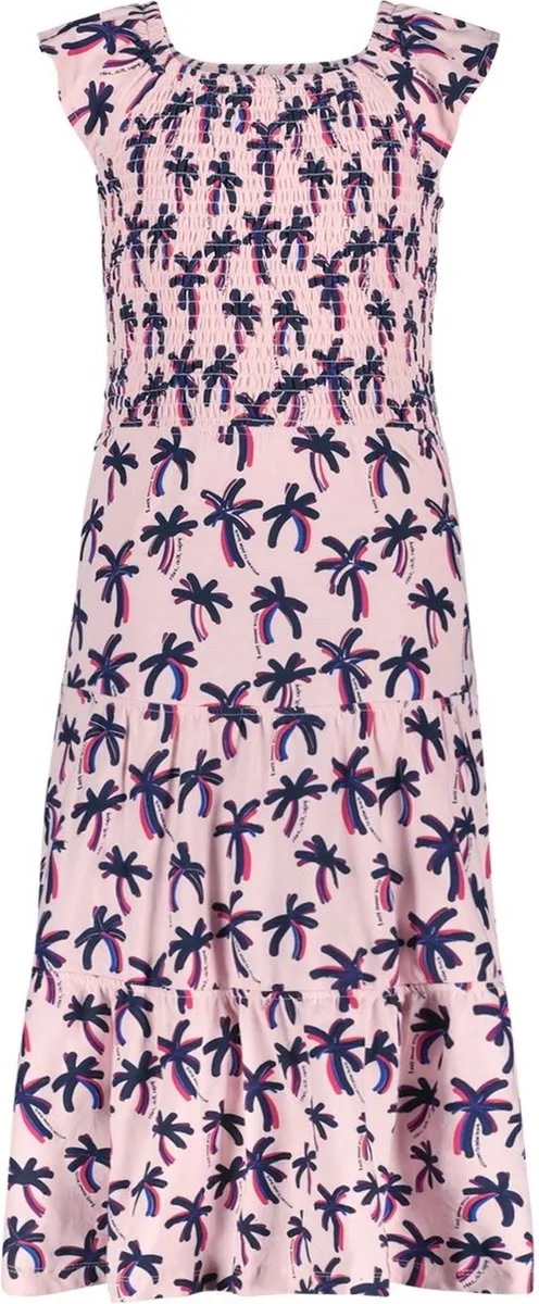 B.Nosy Meisjes jurk - Tatum - Tropical AOP Blauw