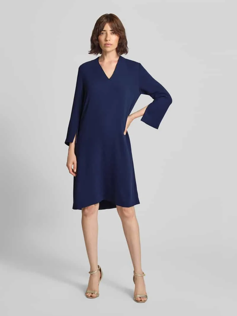 windsor. relaxed fit jurk met V-hals Bleu