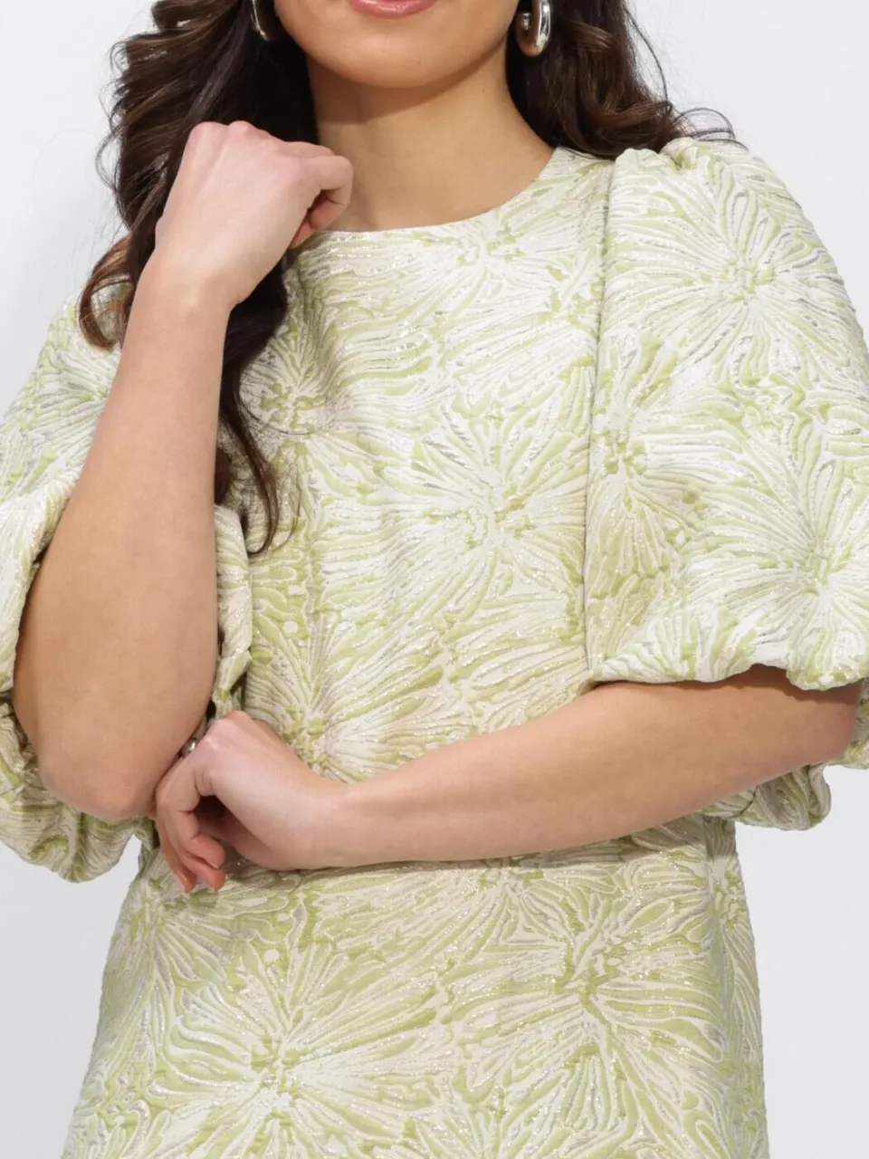 Notre-V Dames Jurken Nv-henderika Brocade Dress - Groen, foto 4