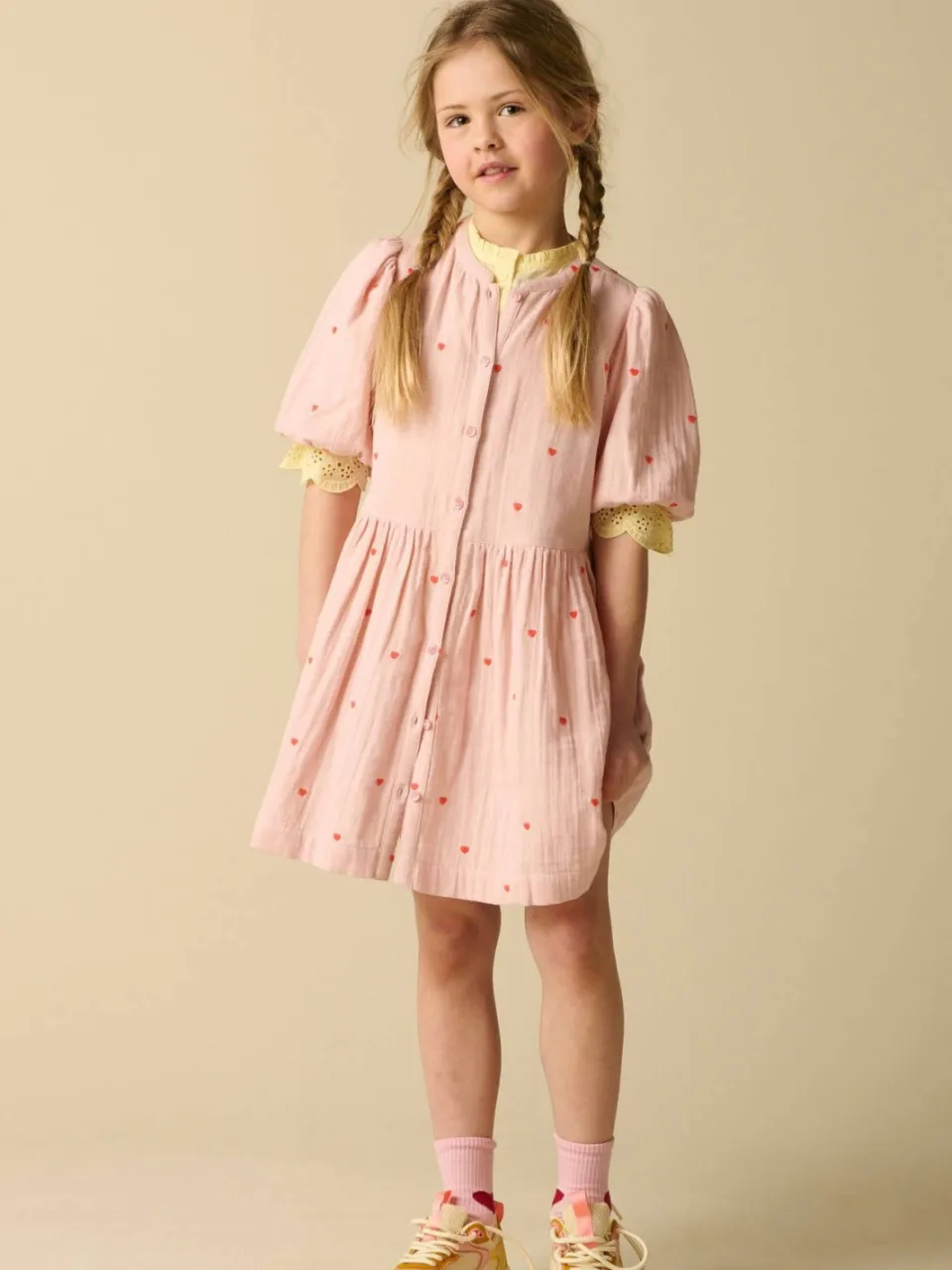 Sissy-Boy blousejurk met hartjes roze