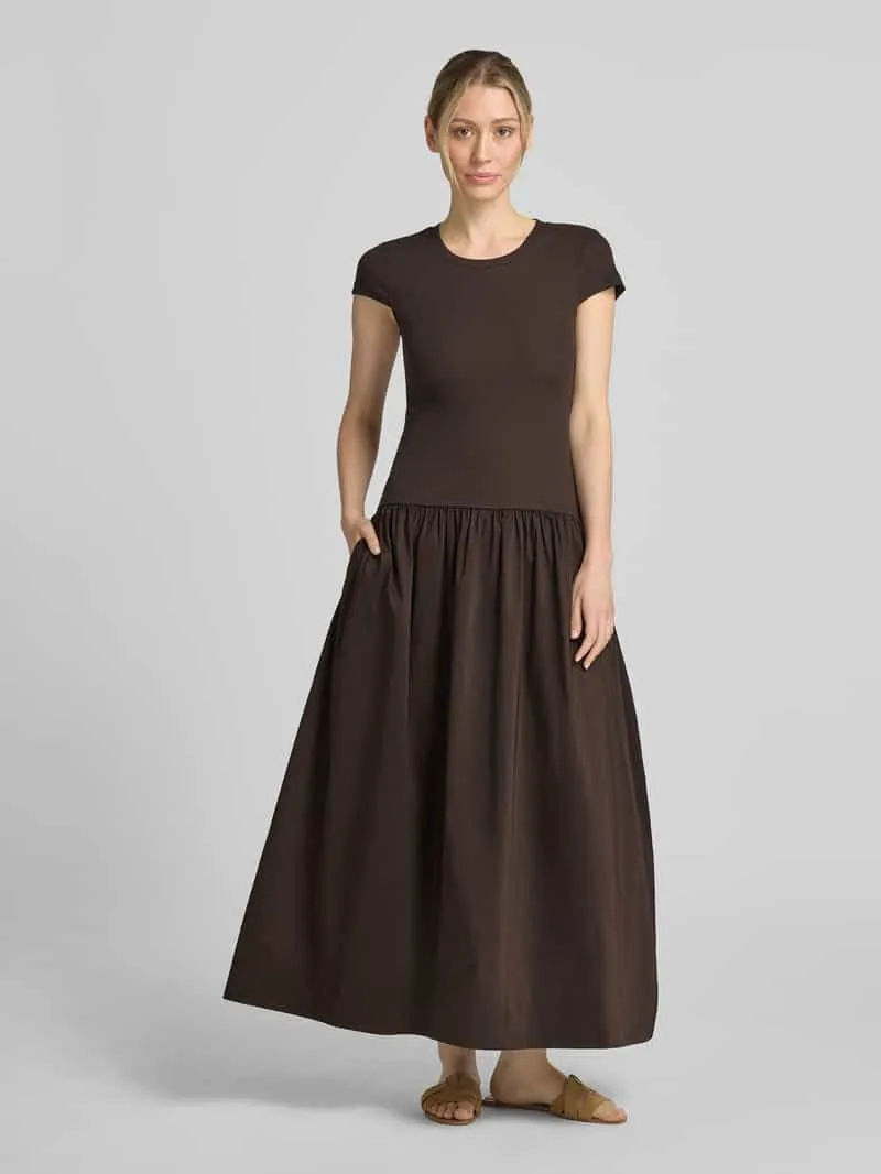 NEO NOIR Maxi-jurk in 2-in-1-look model 'Tuscany' Middenbruin