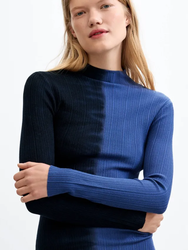 Desigual midi jurk - donkerblauw, foto 3