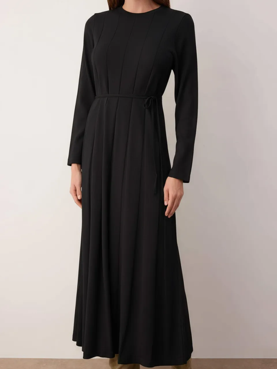 Trendyol Modest Dames Zwart Effen Maxi Lang Casual A-lijn Modest Jurken, foto 2