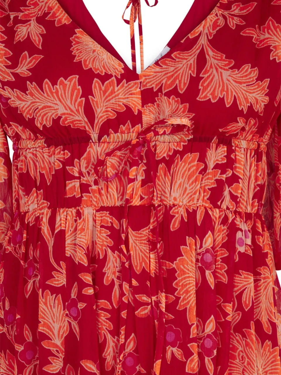 Miss Etam gebloemde maxi jurk - rood, foto 4