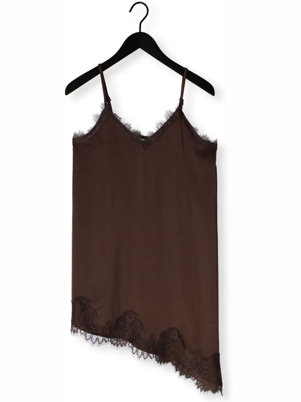 Object Dames Jurken Objnaline Reg Slip Lace Dress - Bruin, foto 2