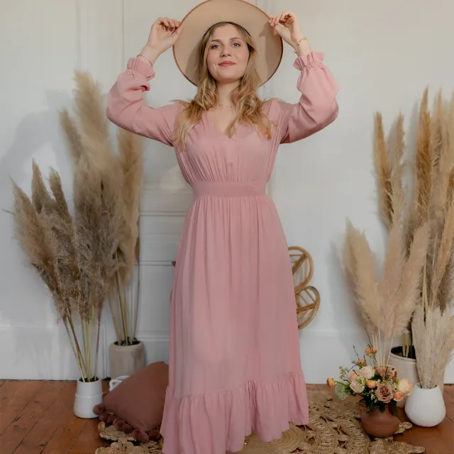 Céleste Lange Jurk Céleste COLOMBE Roze