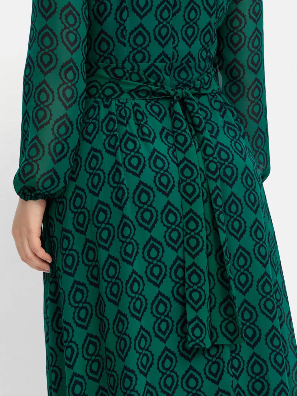 Bedrukte jurk groen/blauw, foto 3