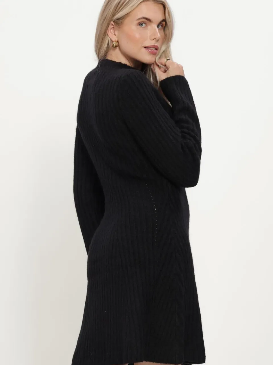 Y.A.S. YAS Dames Jurken Yasdolly Ls Knit Dress - Zwart, foto 3