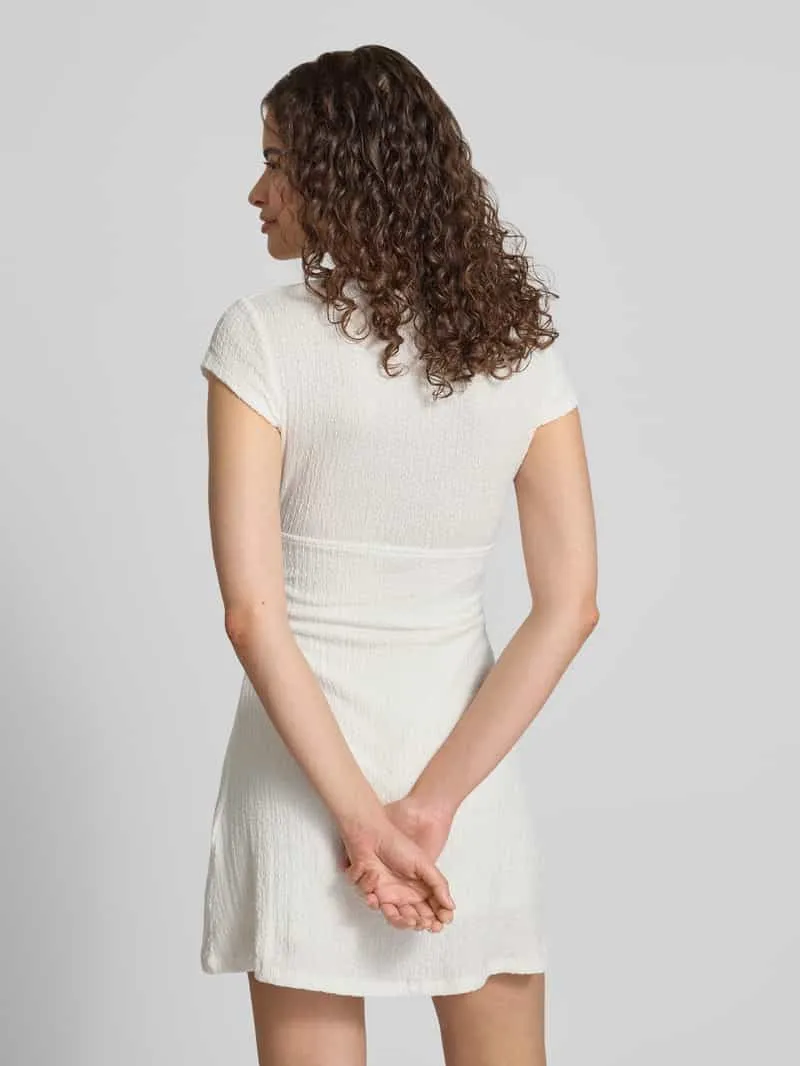 Gina Tricot mini-jurk met V-hals offwhite, foto 3