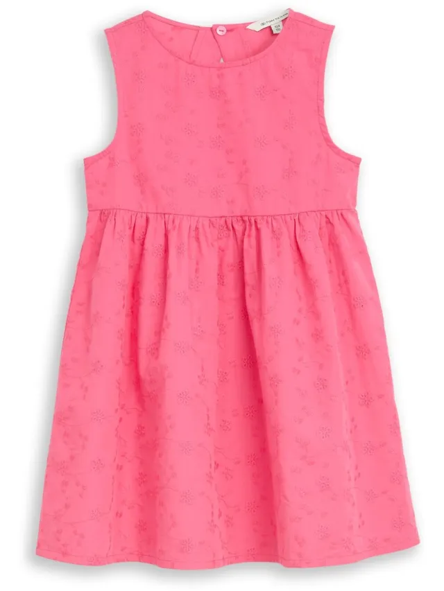 Tom Tailor Minijurk met borduursel - Flashy Pink