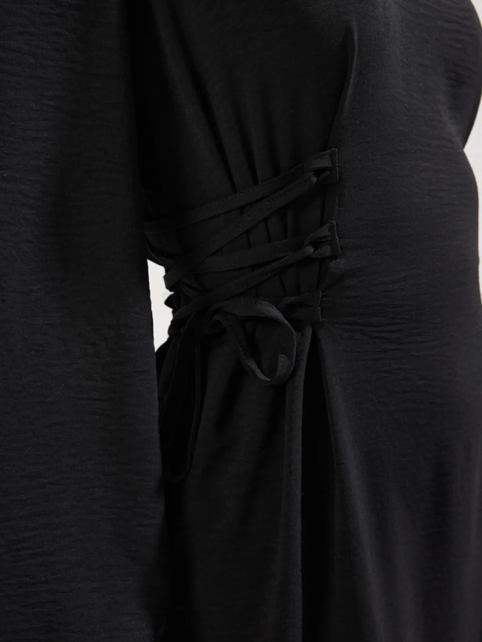 Trendyol Modest Dames Zwart Effen Maxi Lang Casual A-lijn Modest Jurken, foto 2