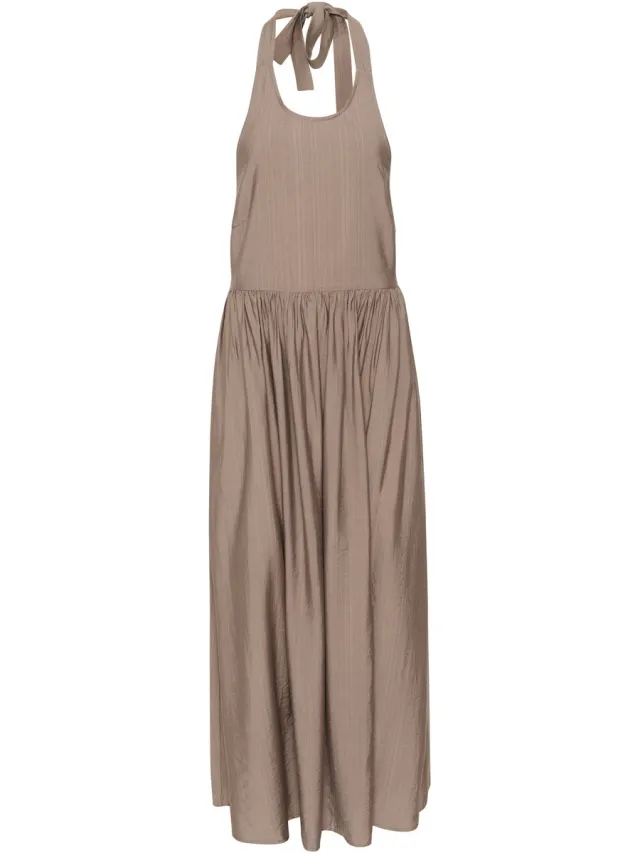 Culture Effen strapless jurk voor dames CULTURE Amino taupe grijs