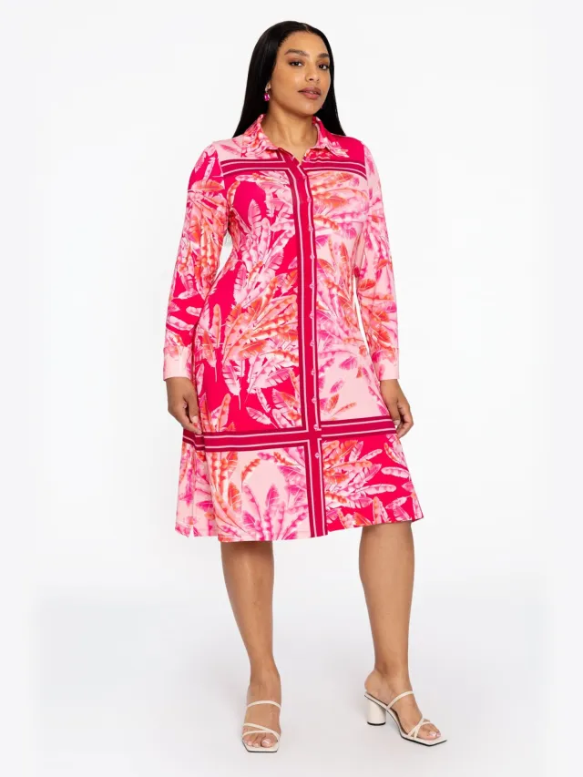 Yoek Blouse-jurk SCARF | Roze