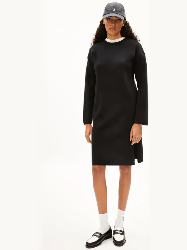 ARMEDANGELS dames vegan Jurk Rosanniaas Zwart