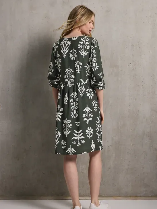 Street One Studio Jurk met print en strikjes groen, foto 2