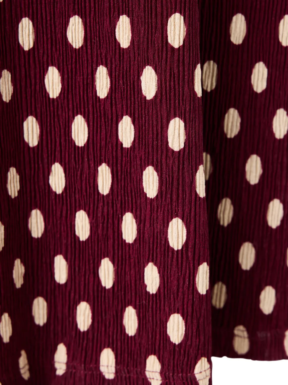 Mango midi jurk met stippen - donkerrood, foto 8