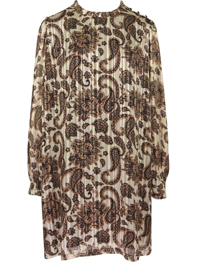 Liu Jo bruine paisley jurk - maat 42 (IT48)