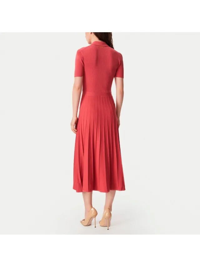 MICHAEL Michael Kors Midi-jurken MICHAEL Michael Kors Mt5834f33d Fit N Flare Polo Ss Midi Oranje