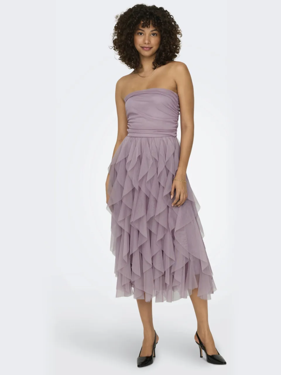 Only midi jurk lila