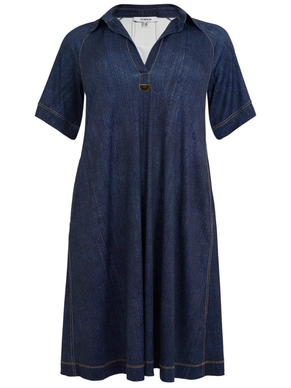 Yoek Polo-jurk DENIM | Blauw, foto 4
