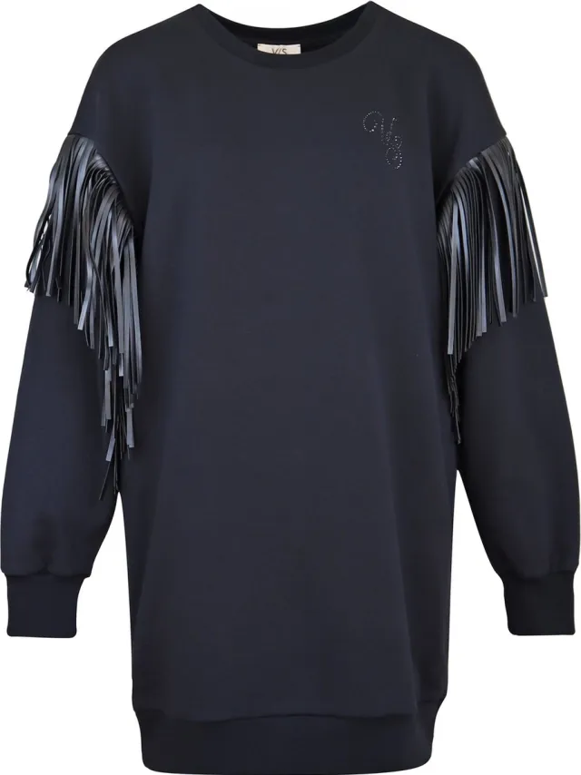 Very Simple Verysimple • zwarte sweater jurk • maat XS/S (IT40)