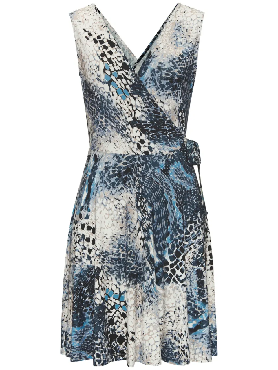 Jersey jurk blauw bedrukt, foto 2