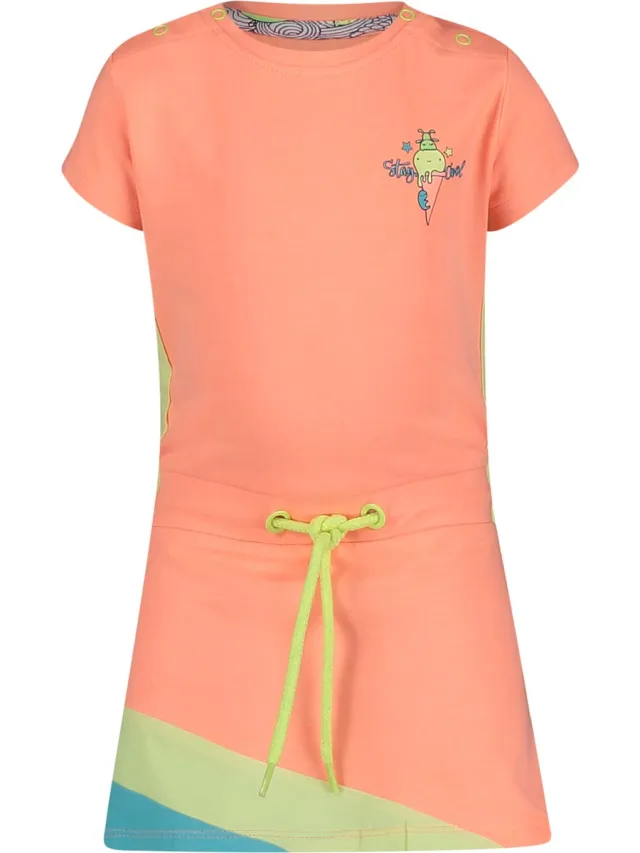 4President Meisjes jurk - Neon Bright Coral - Meisjes jurken