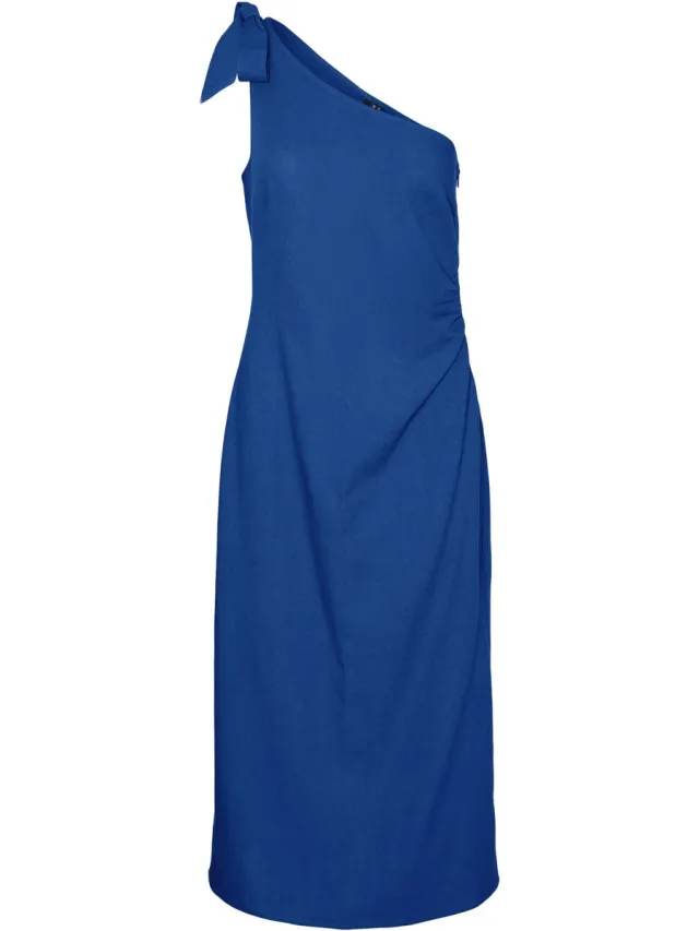 Vero Moda VMJESMILO ONESHOULDER CALF DRESS WVN EXP - Dames - Mini jurken Classic Blue