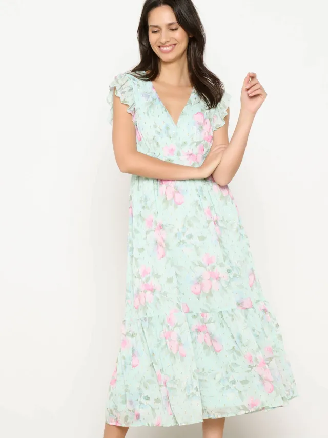LOLALIZA zomerjurk mintgroen Mintgroen/roze