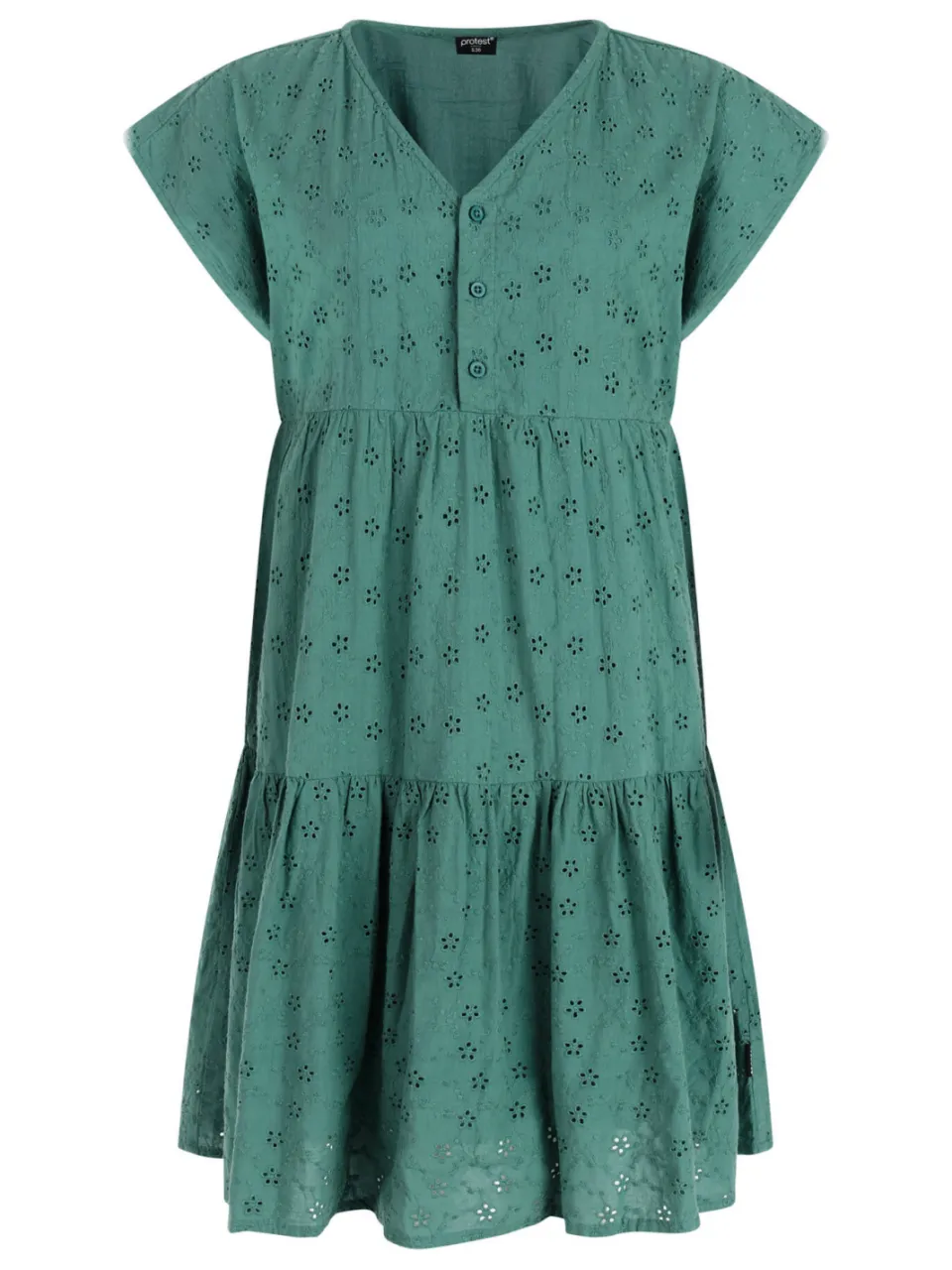 Protest zomerjurk broderie groen, foto 2