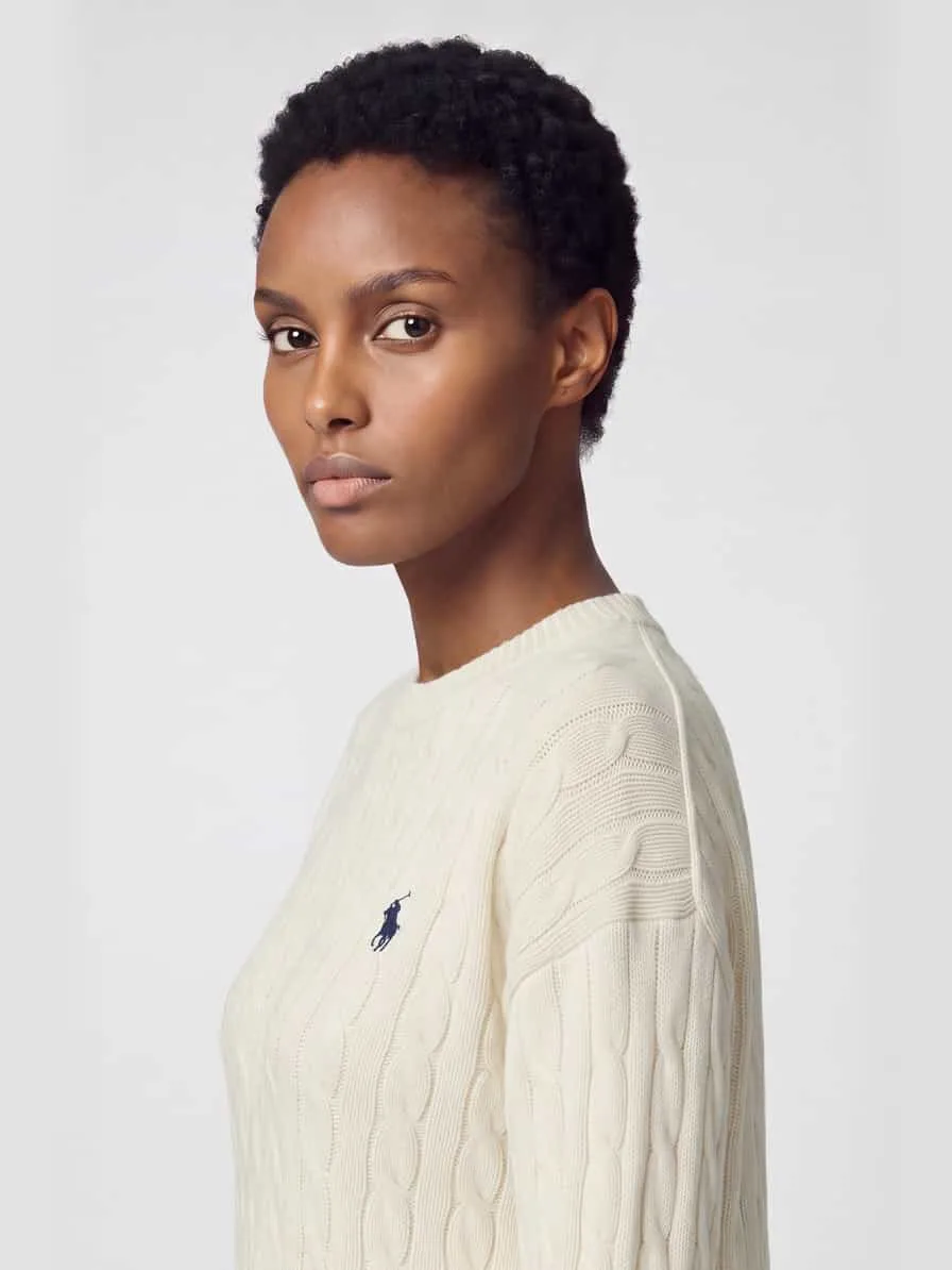 Polo Ralph Lauren Tricotjurk van mix van wol en kasjmier wit, foto 6