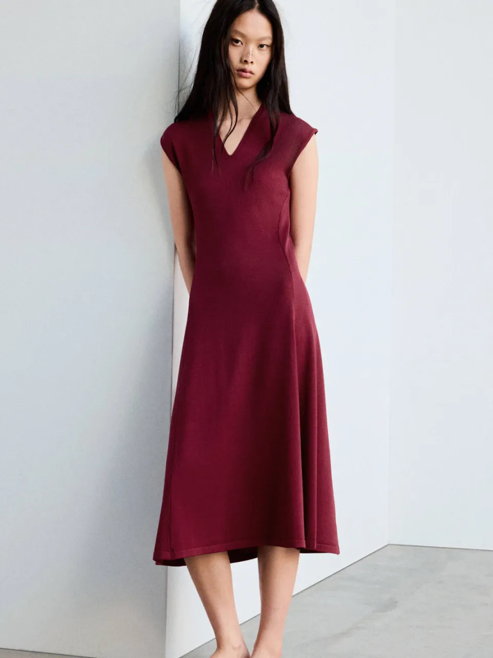 Mango midi zomerjurk - rood, foto 4