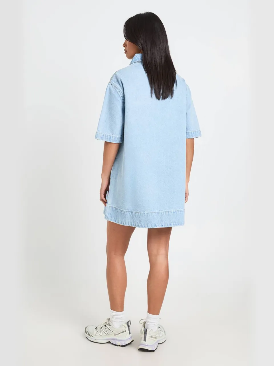 boohoo Dames Petite Denim Jurk Met Korte Mouwen, foto 2