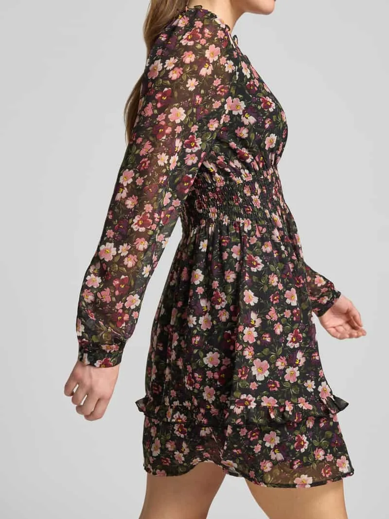 Apricot Mini-jurk in all-over look met elastisch tailleband zwart, foto 4