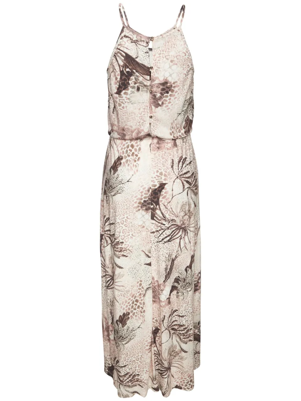 Maxi-jurk taupe-sand bedruckt, foto 3