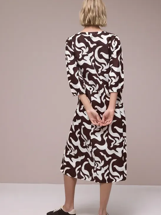 Street One Linnen midi-jurk met print bruin, foto 2