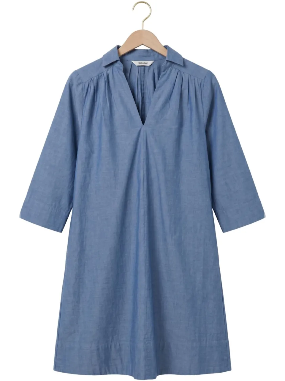 SELECTED WOMEN Dames Jurken Slfkira Talia Oversize 3/4 Dress - Blauw, foto 2