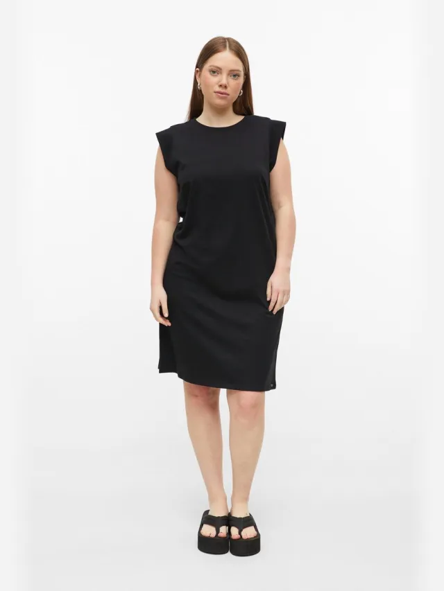 QS female - Kniehoge jerseyjurk zwart