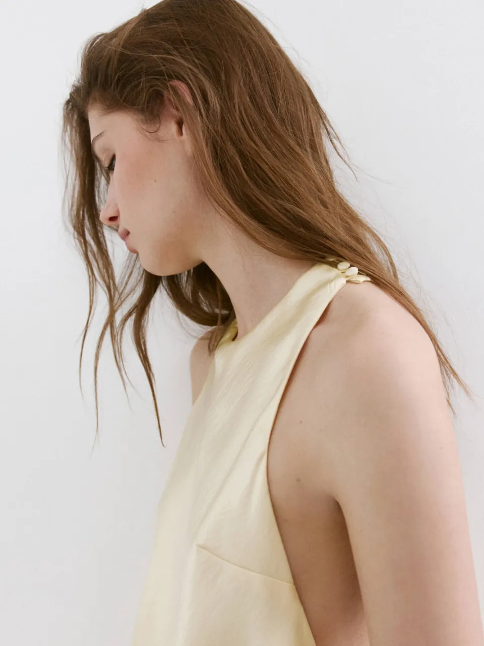 Mango midi jurk - lichtgeel, foto 7