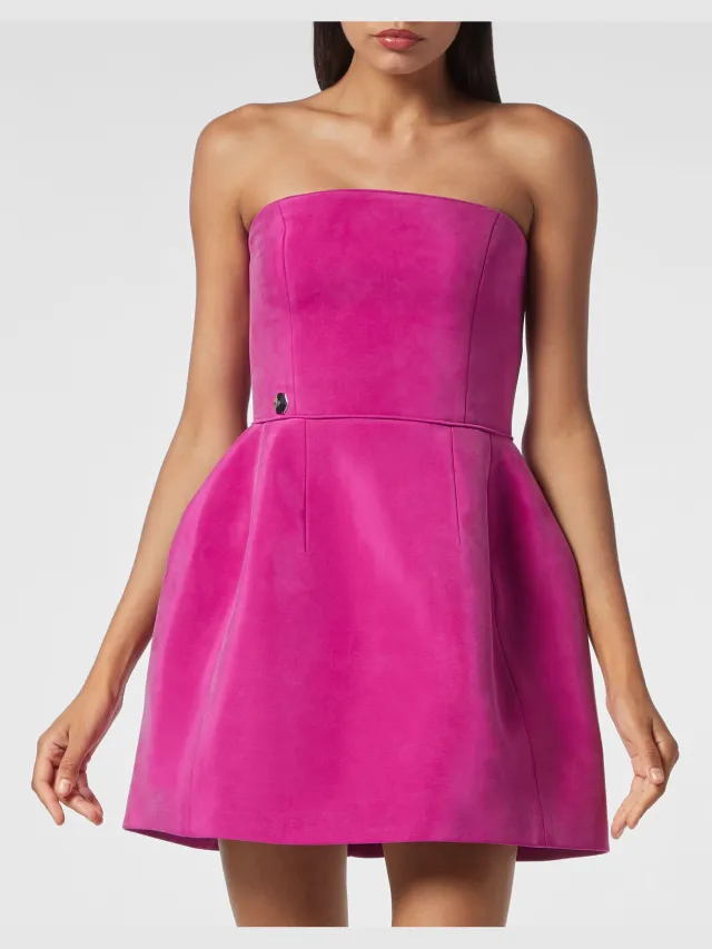 Philipp Plein Korte Jurk Fuchsia