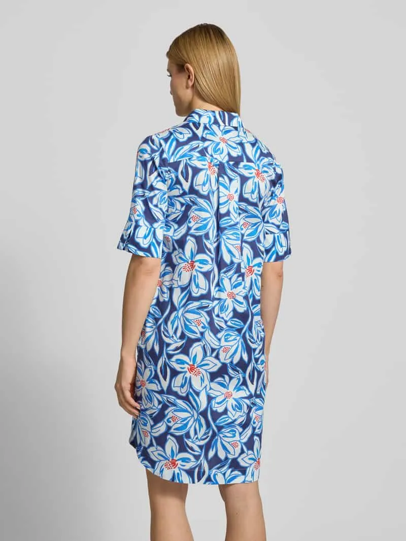 White Label Knie-lange overhemdjurk in all-over look blauw, foto 3