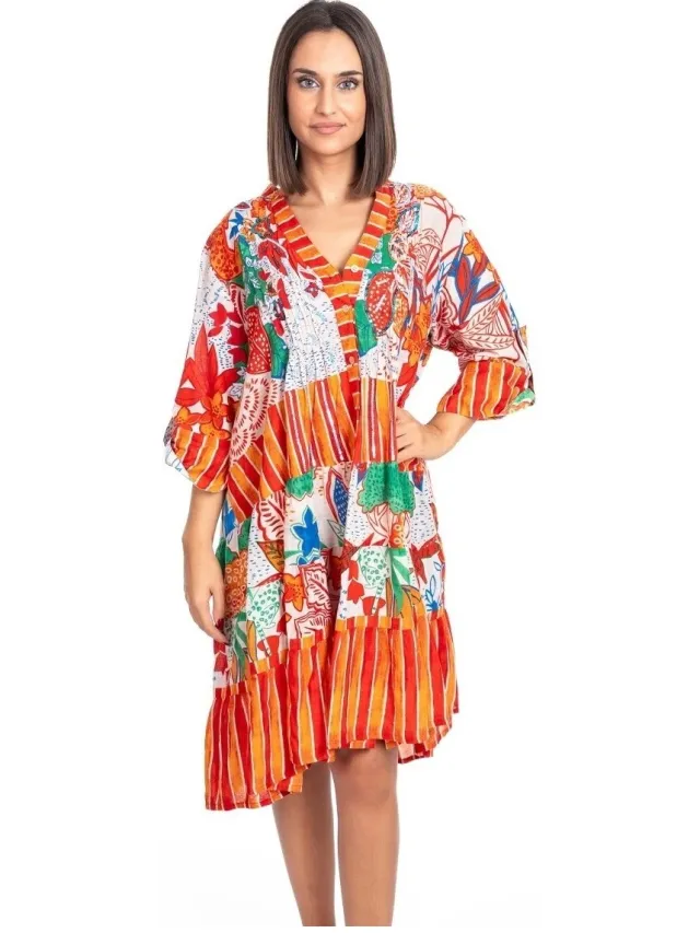 Isla Bonita By Sigris Korte Jurk Isla Bonita By Sigris Korte Jurk Oranje